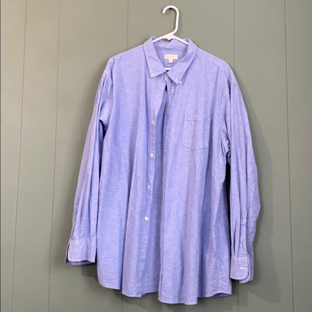 Blue button down dress shirt